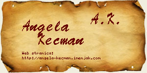 Angela Kecman vizit kartica